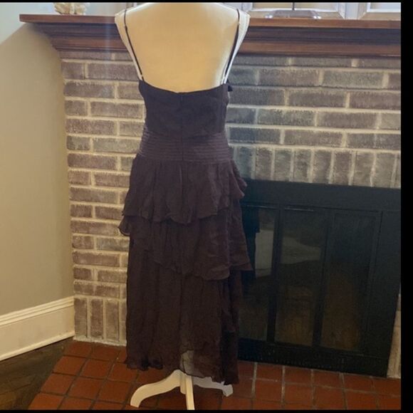 Free People - Olympia Pin Tuck Frill Midi Dress in Chocolate by Shona Joy - Picture 5 of 6